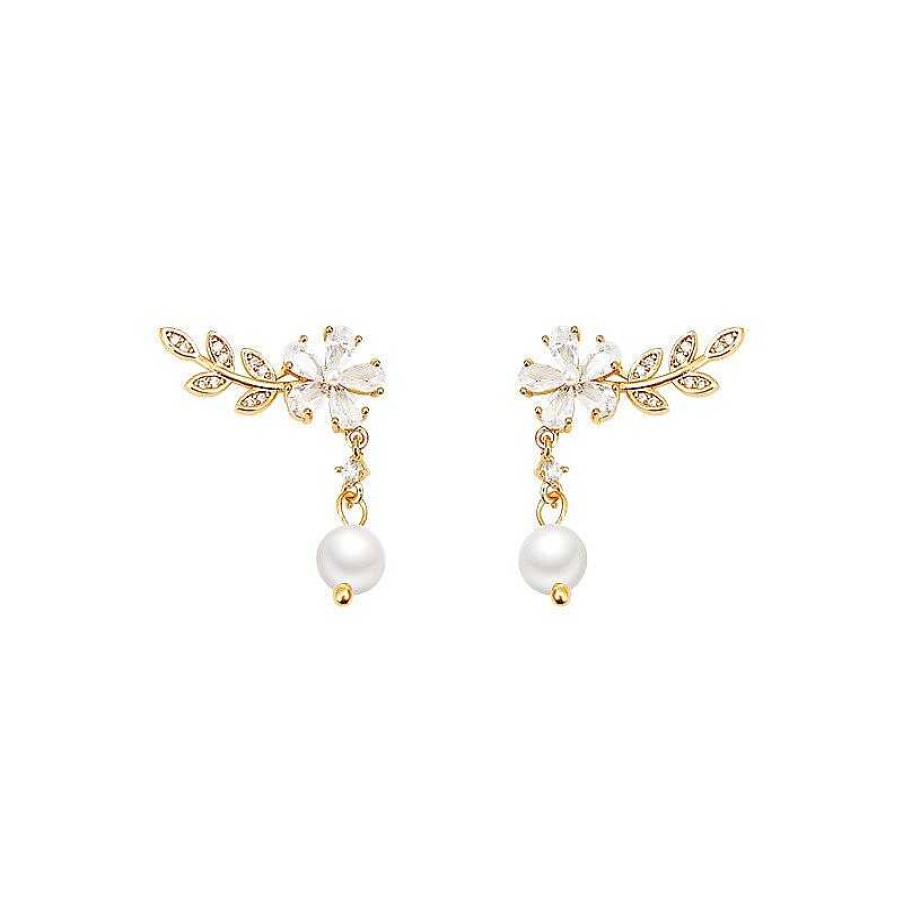 Earrings Salty | Petite Bloom Rhinestone Cascade Earring