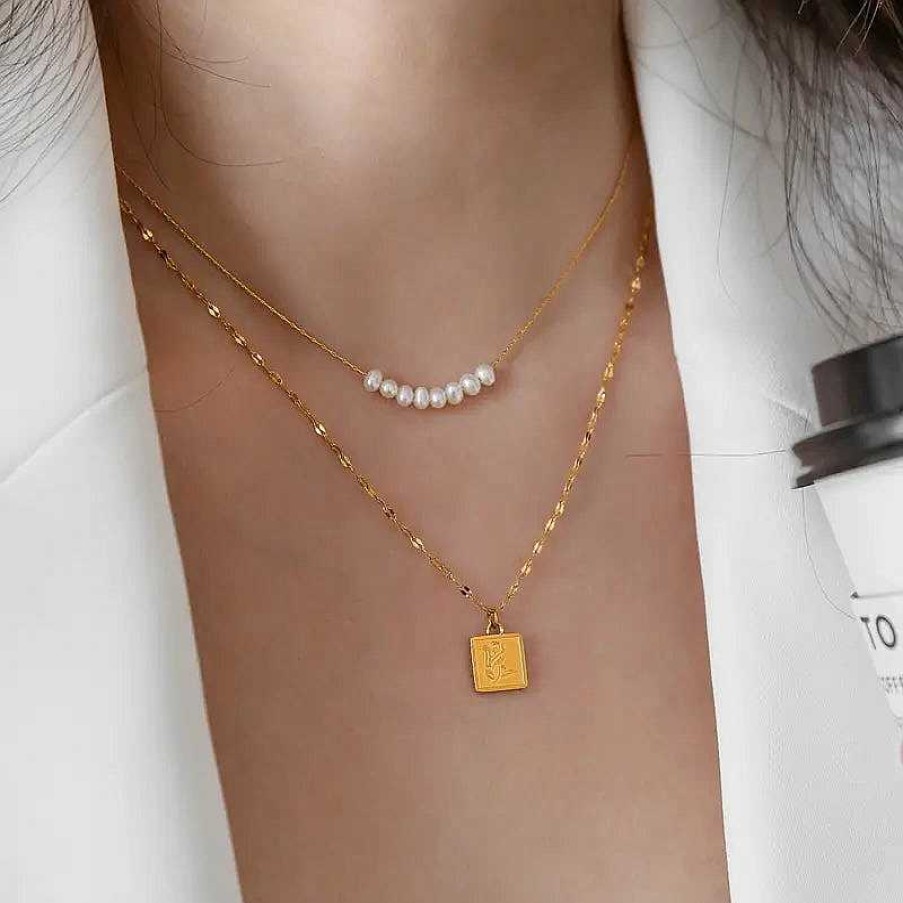 Necklaces Salty | Pearls Soiree Layered Necklace