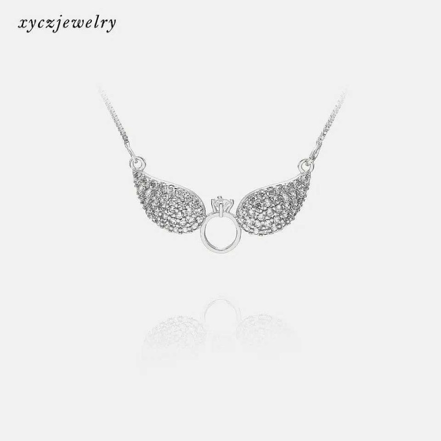 Necklaces Salty | Angel Wings Necklace - Silver