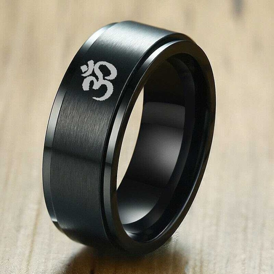 Mens Rings Salty | Om Essence Black Ring