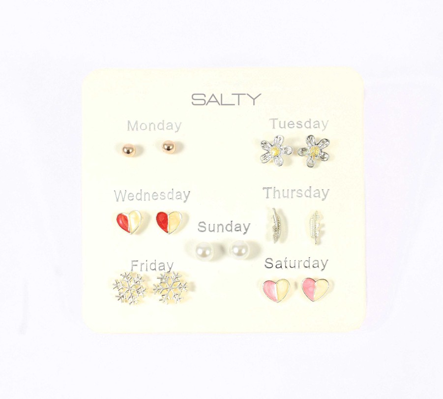 Earrings Salty | Enchanted Weekly 7 Stud Earrings Set