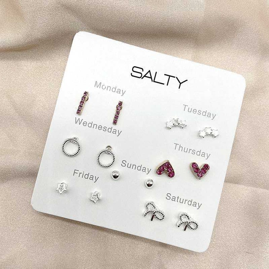 Earrings Salty | Glam Weekly 7 Stud Earrings Set