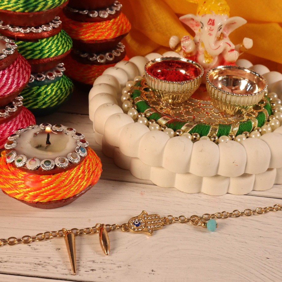 Bracelets Salty | No Evil Tassel Hamsa Rakhi For Sister