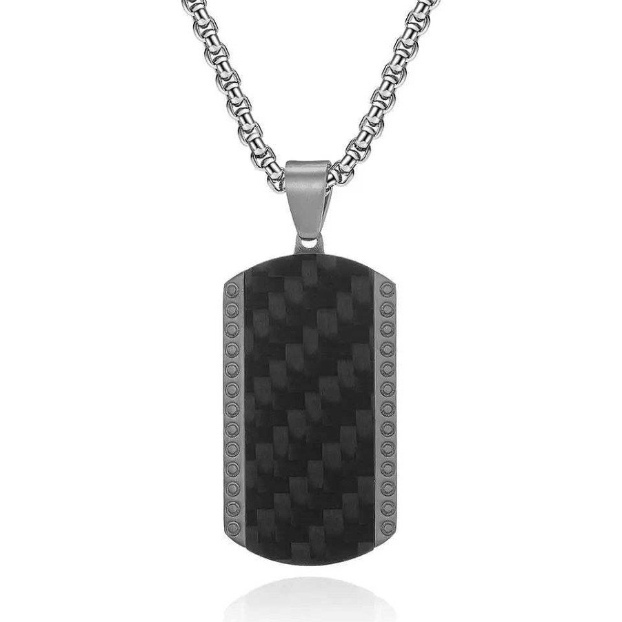 Mens Chains Salty | Madrid Black Pendant