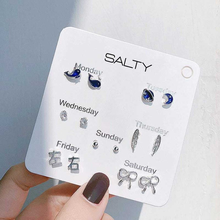 Earrings Salty | Dream Weekly 7 Stud Earrings Set