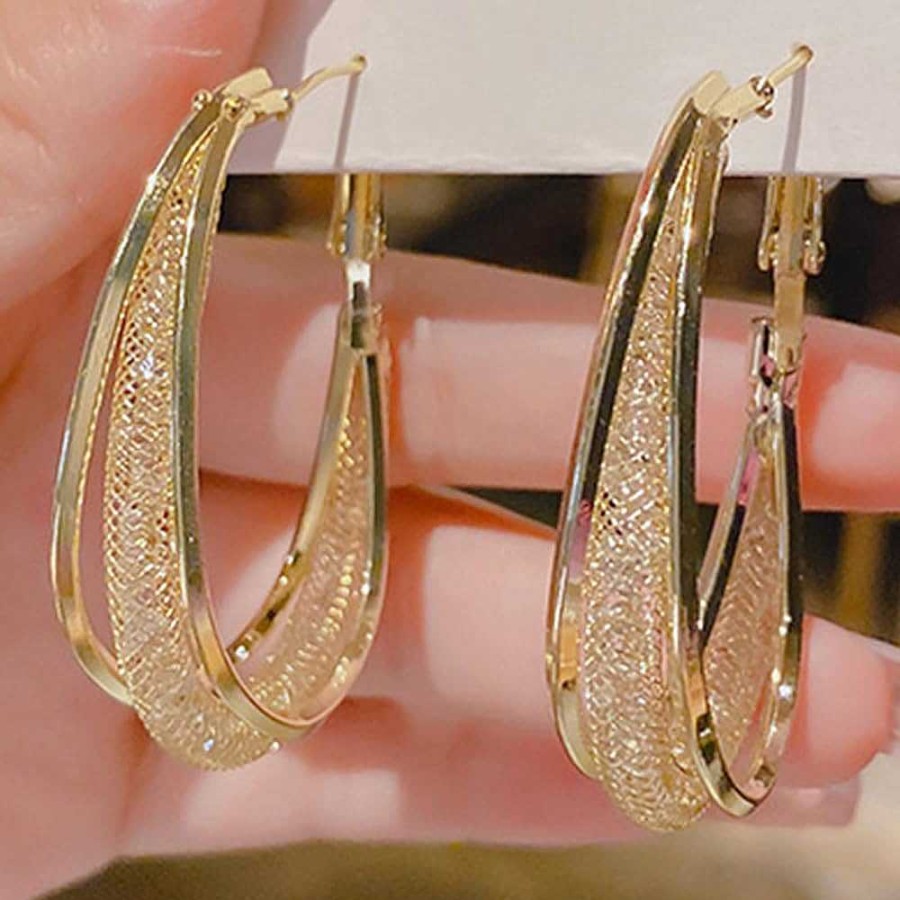 Earrings Salty | Disco Diva Golden Hoops