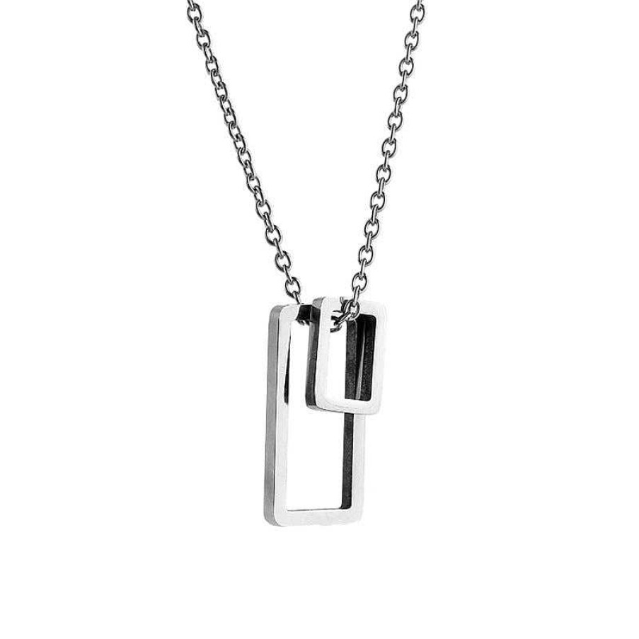 Mens Chains Salty | Architectural Contrast Silver Chain