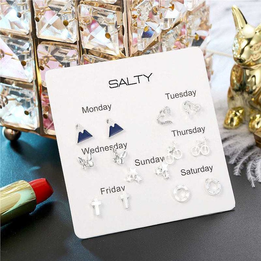 Earrings Salty | Hills Weekly 7 Stud Earrings Set