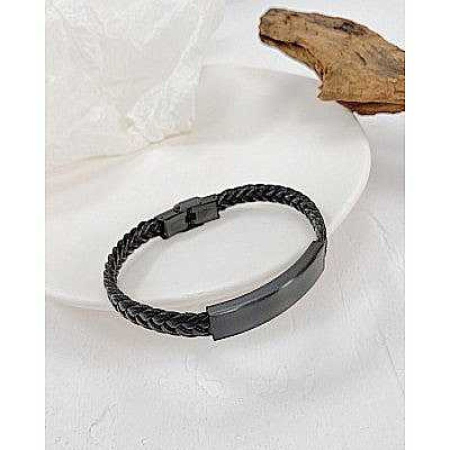 Mens Bracelets Salty | Elba Black Bracelet