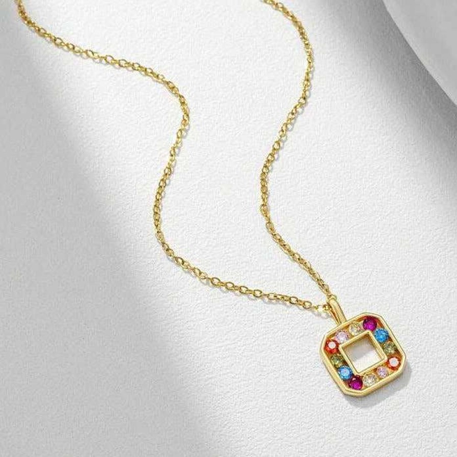 Necklaces Salty | Colorburst Medallion Golden Necklace