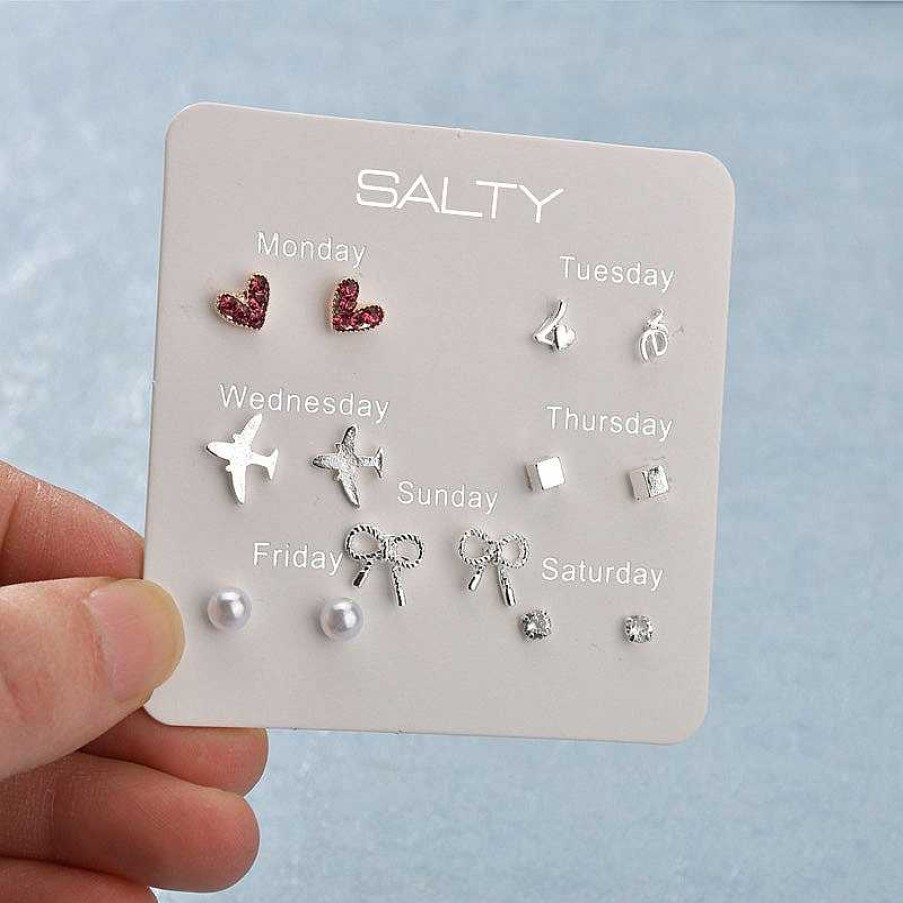 Earrings Salty | Travel Weekly 7 Stud Earrings Set