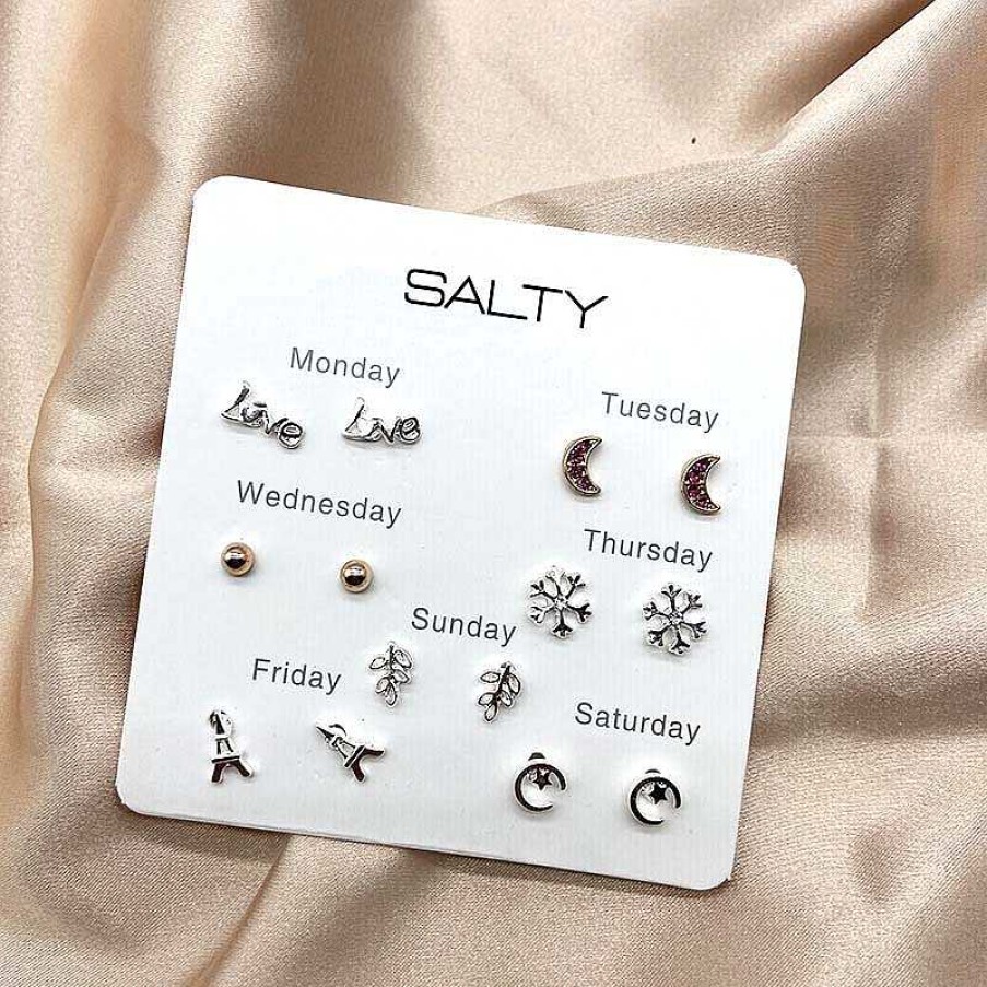 Earrings Salty | Paris Weekly 7 Stud Earrings Set