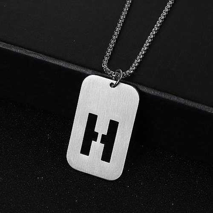 Mens Chains Salty | Dainty Alphabet Pendants