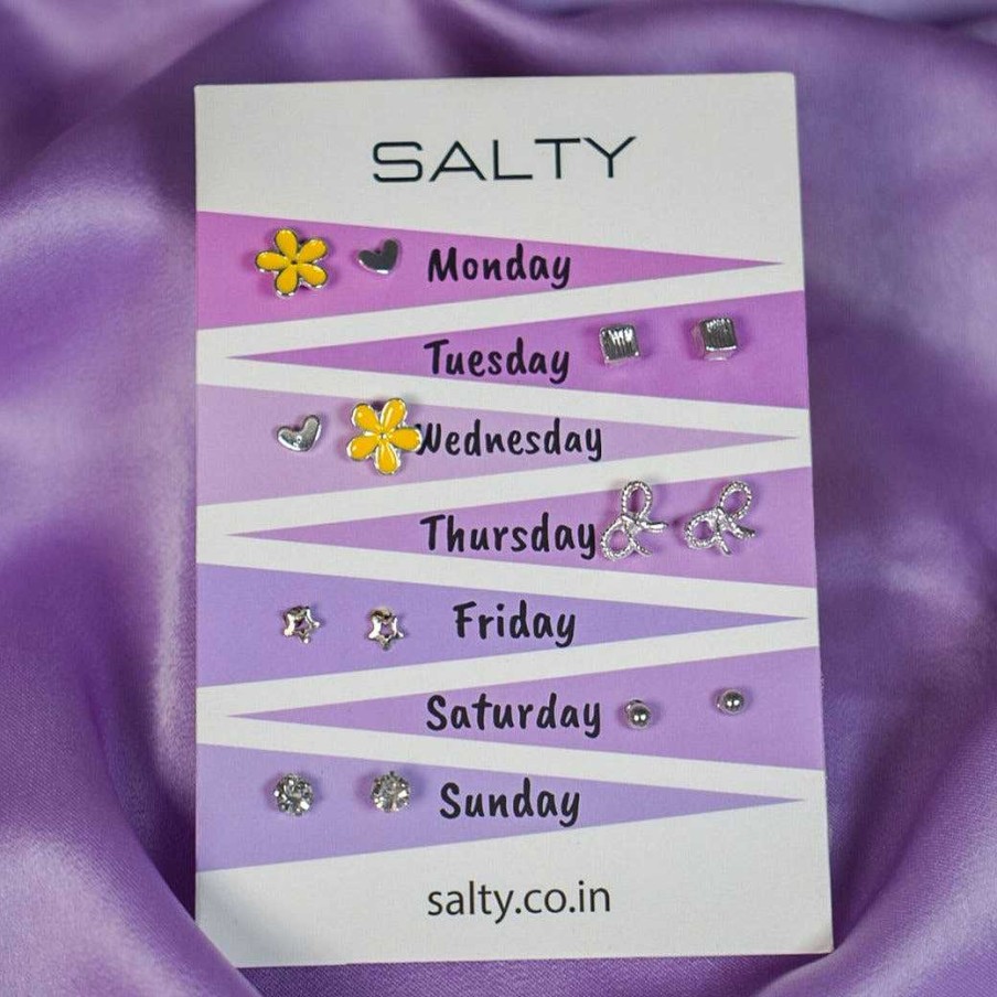 Earrings Salty | Daisy Weekly 7 Stud Earrings Set