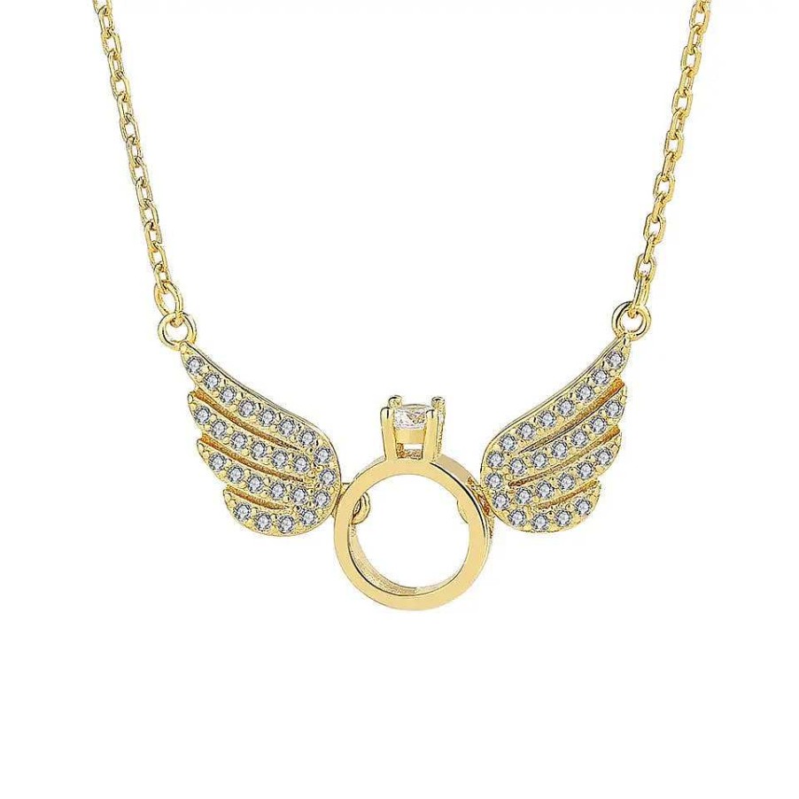 Necklaces Salty | Angel Wings Necklace - Gold