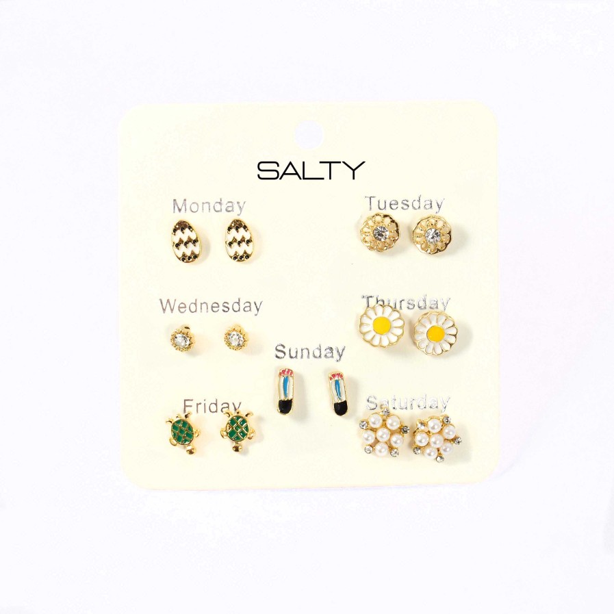 Earrings Salty | Nature Weekly 7 Stud Earrings Set