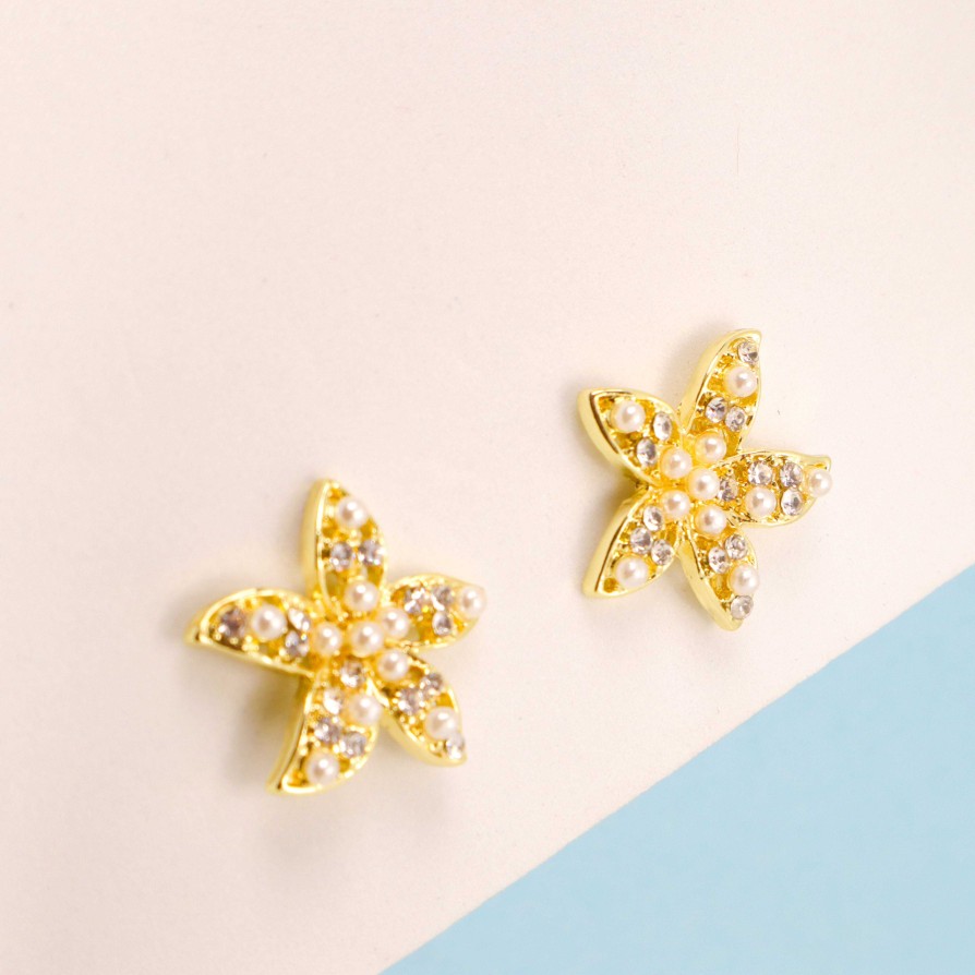 Earrings Salty | Sea Star Pearl Earrings