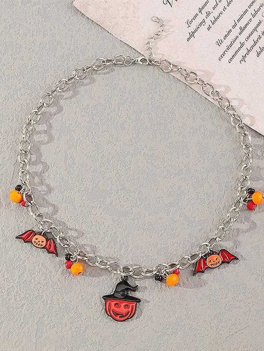 Necklaces Salty | Trick Or Treat Silver Necklace