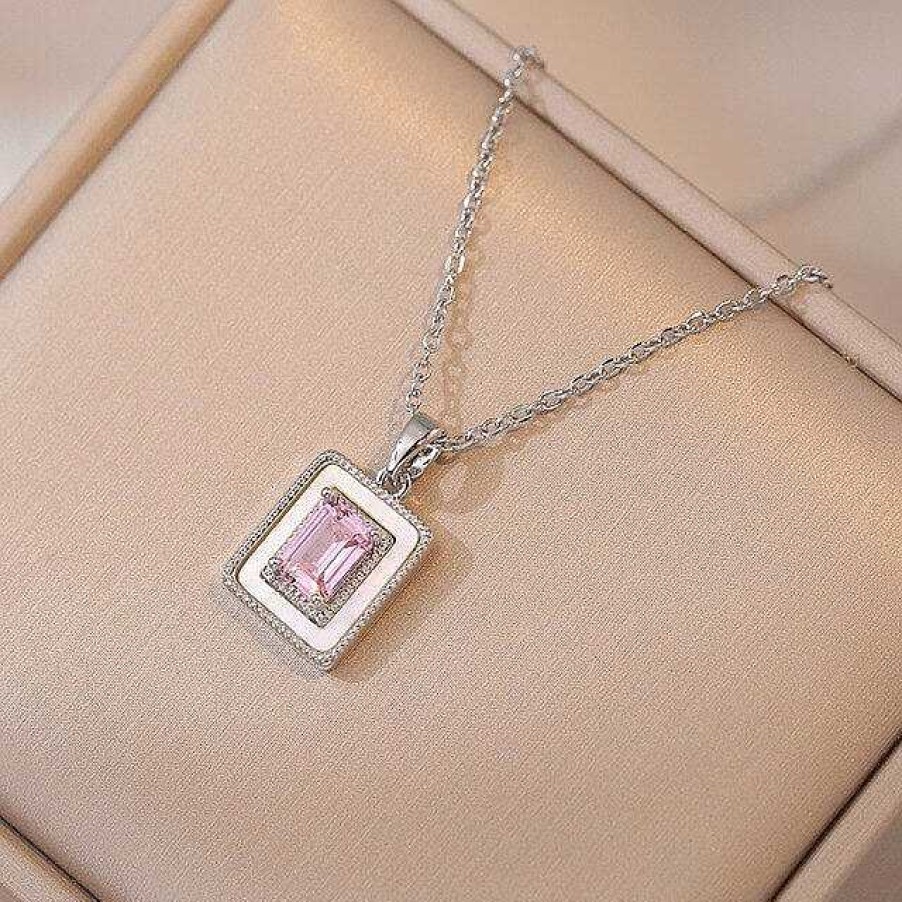 Necklaces Salty | Sublime Pink Silver Sophistication Necklace