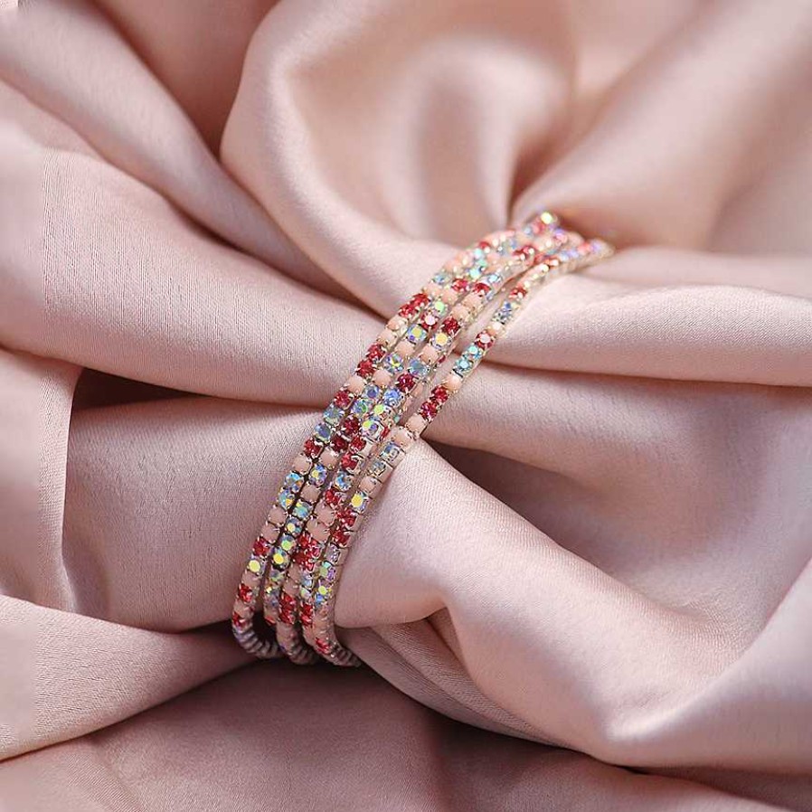 Bracelets Salty | Rose Stretchable Bands (Set Of 5)