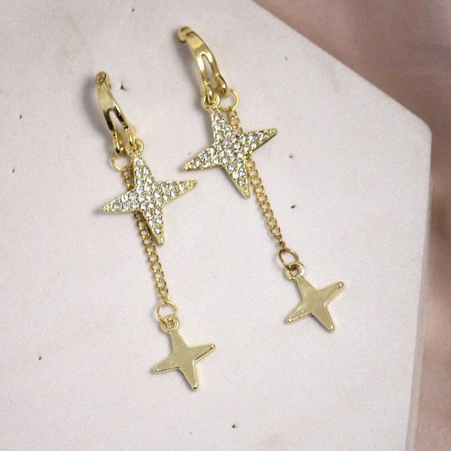 Earrings Salty | Star Light Gold Earrings