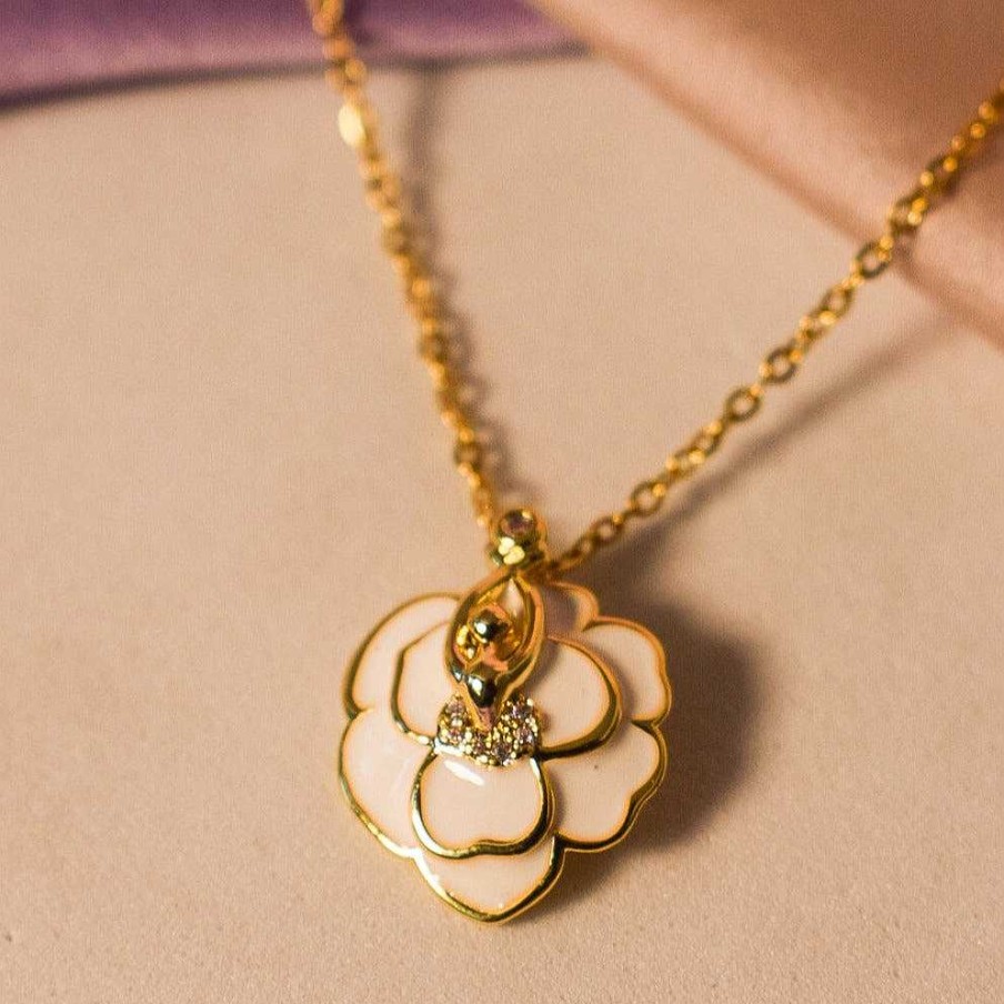 Necklaces Salty | Blooming Petal Pendant - Gold