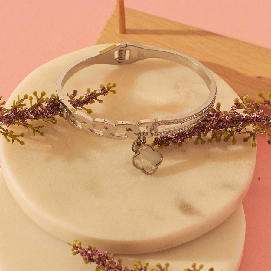 Bracelets Salty | Sweet Alhambra Silver Band