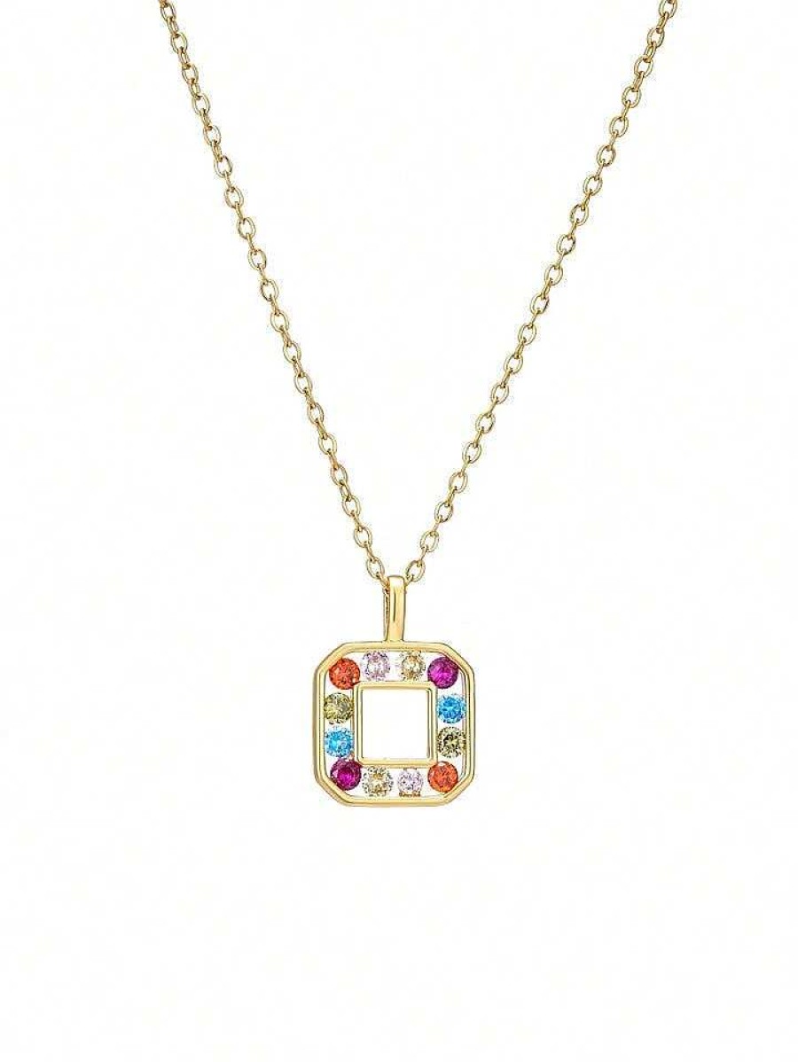 Necklaces Salty | Colorburst Medallion Golden Necklace