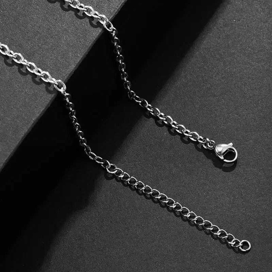 Mens Chains Salty | Demeter Cubic Silver Metal Chain