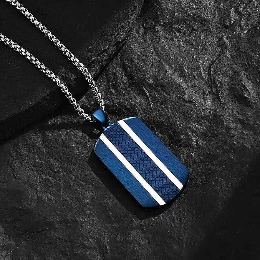 Mens Chains Salty | Jacob Blue Pendant