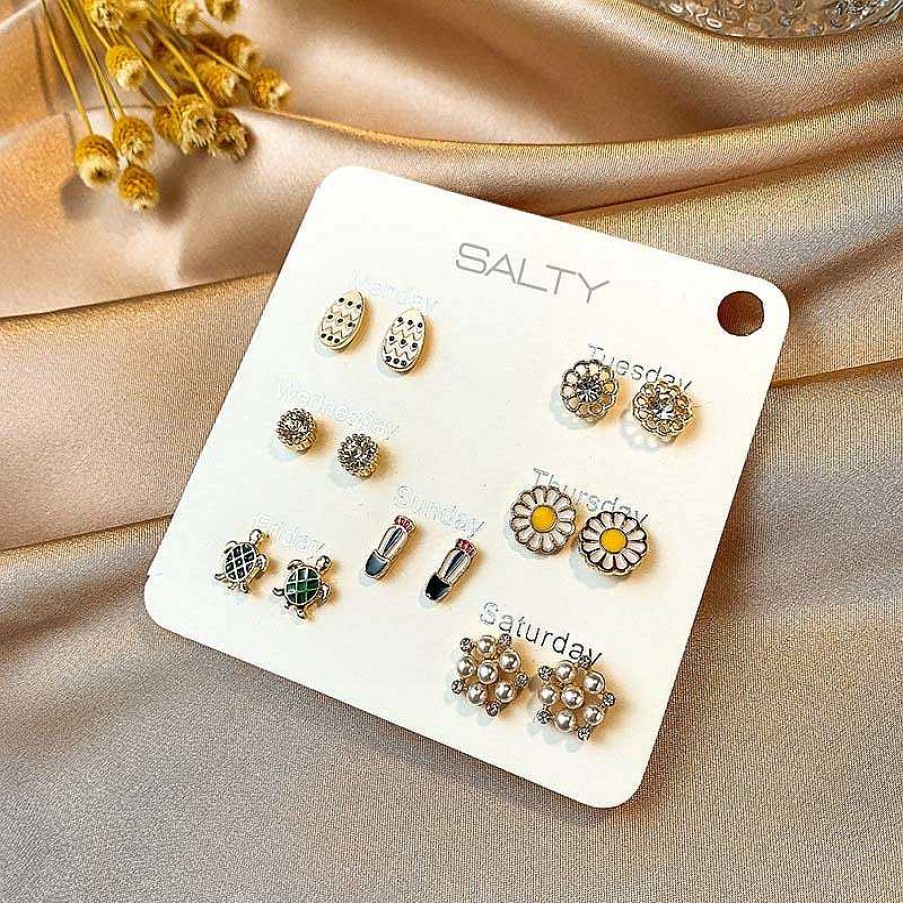 Earrings Salty | Nature Weekly 7 Stud Earrings Set