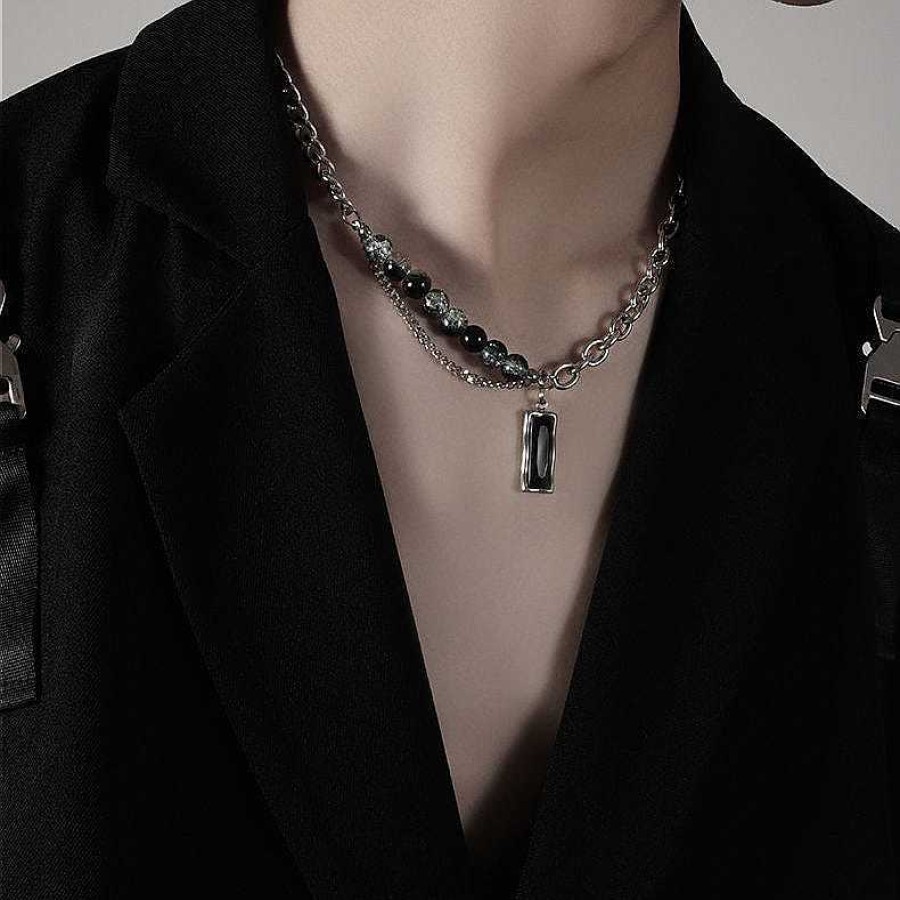 Mens Chains Salty | Obsidian Nightscape Chain