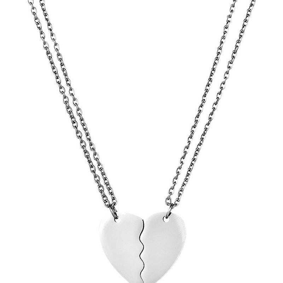 Necklaces Salty | Soulmate Hearts Necklace For Couples (2 Necklaces)