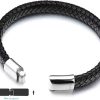 Mens Bracelets Salty | Avrum Black Leather Bracelet