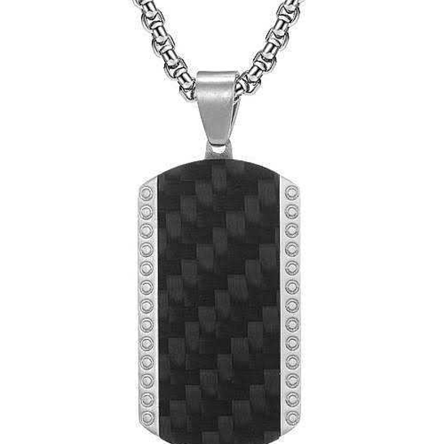 Mens Chains Salty | Madrid Black Pendant