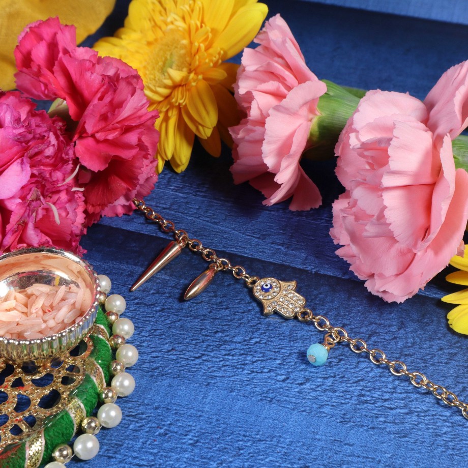 Bracelets Salty | No Evil Tassel Hamsa Rakhi For Sister