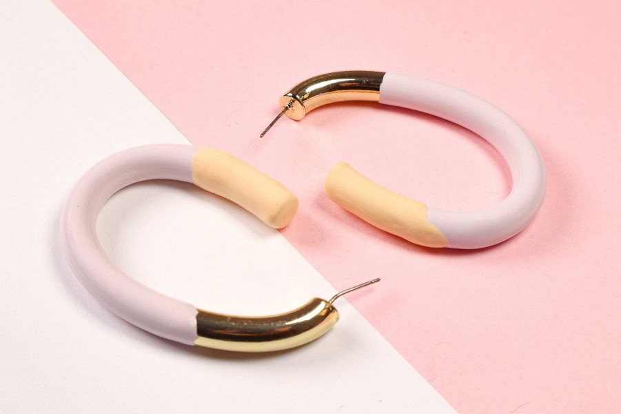 Earrings Salty | Pastel Mixed Tube Hoop Earrings