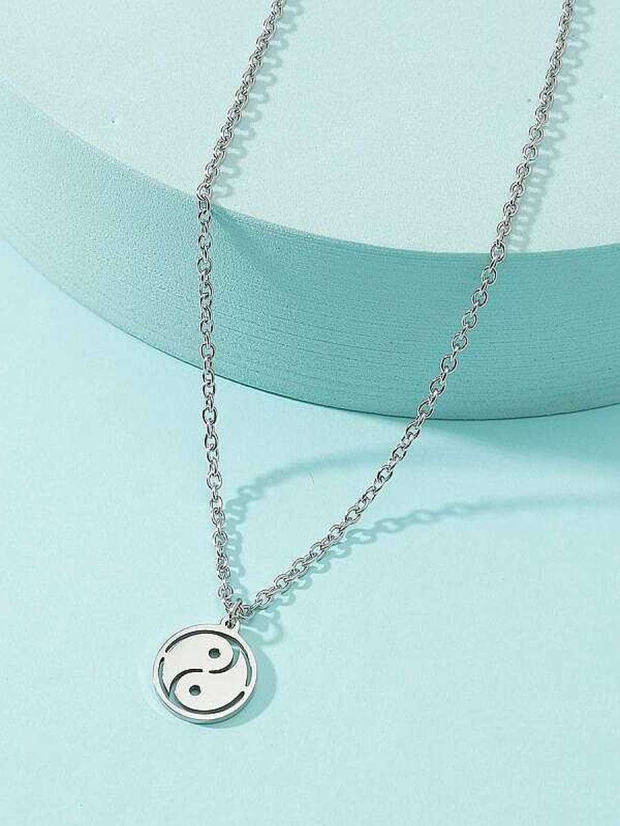 Necklaces Salty | Yin-Yang Necklace - Silver