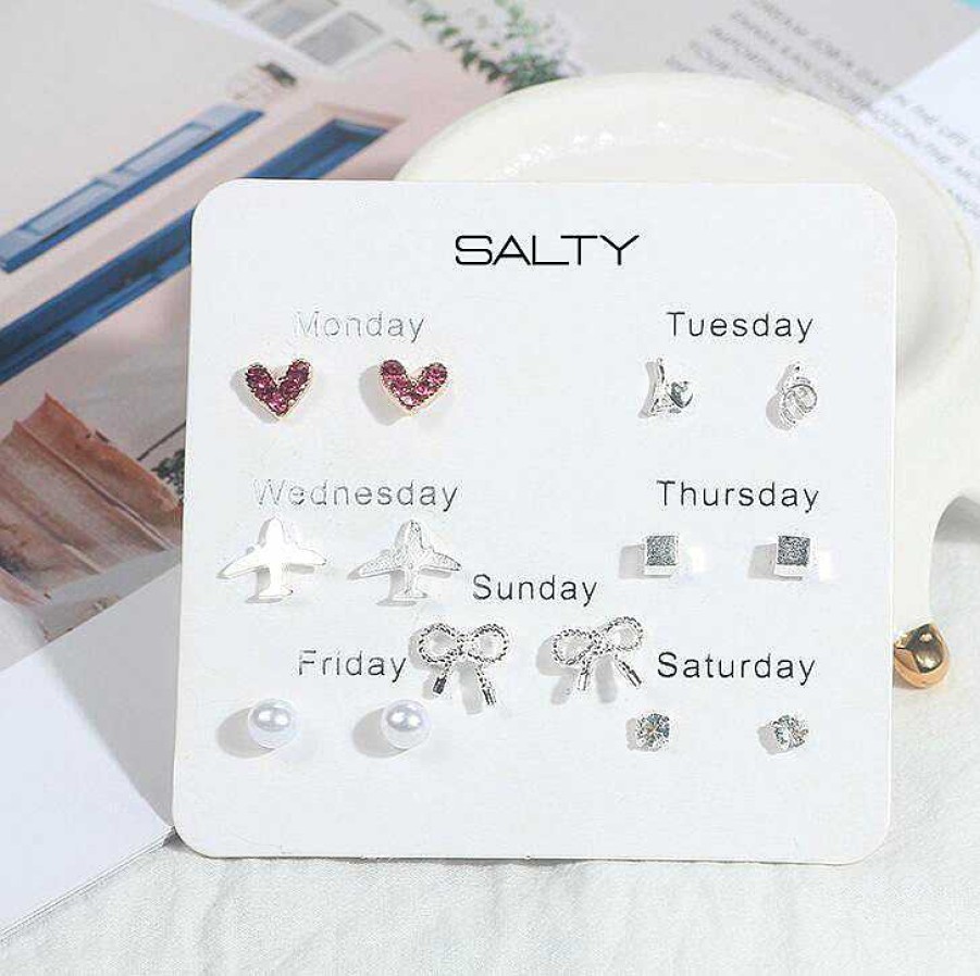 Earrings Salty | Travel Weekly 7 Stud Earrings Set