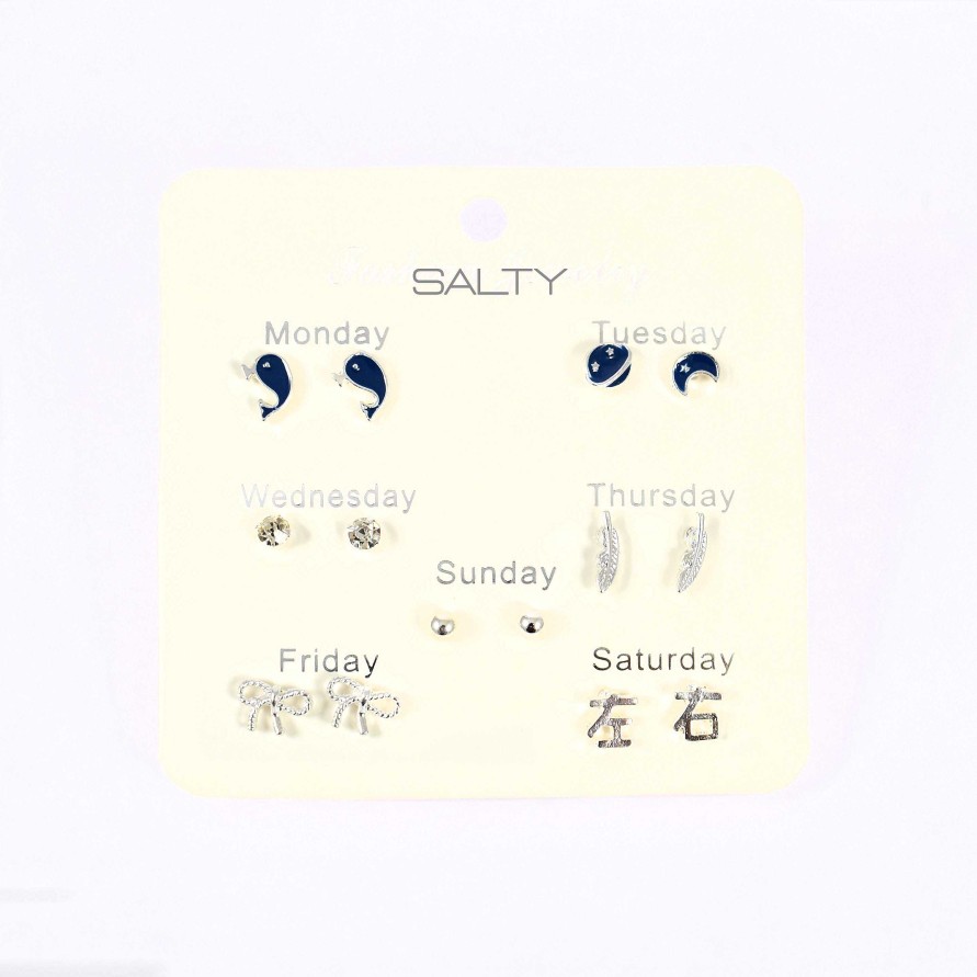 Earrings Salty | Dream Weekly 7 Stud Earrings Set