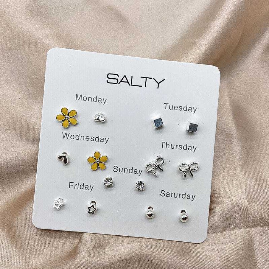 Earrings Salty | Daisy Weekly 7 Stud Earrings Set