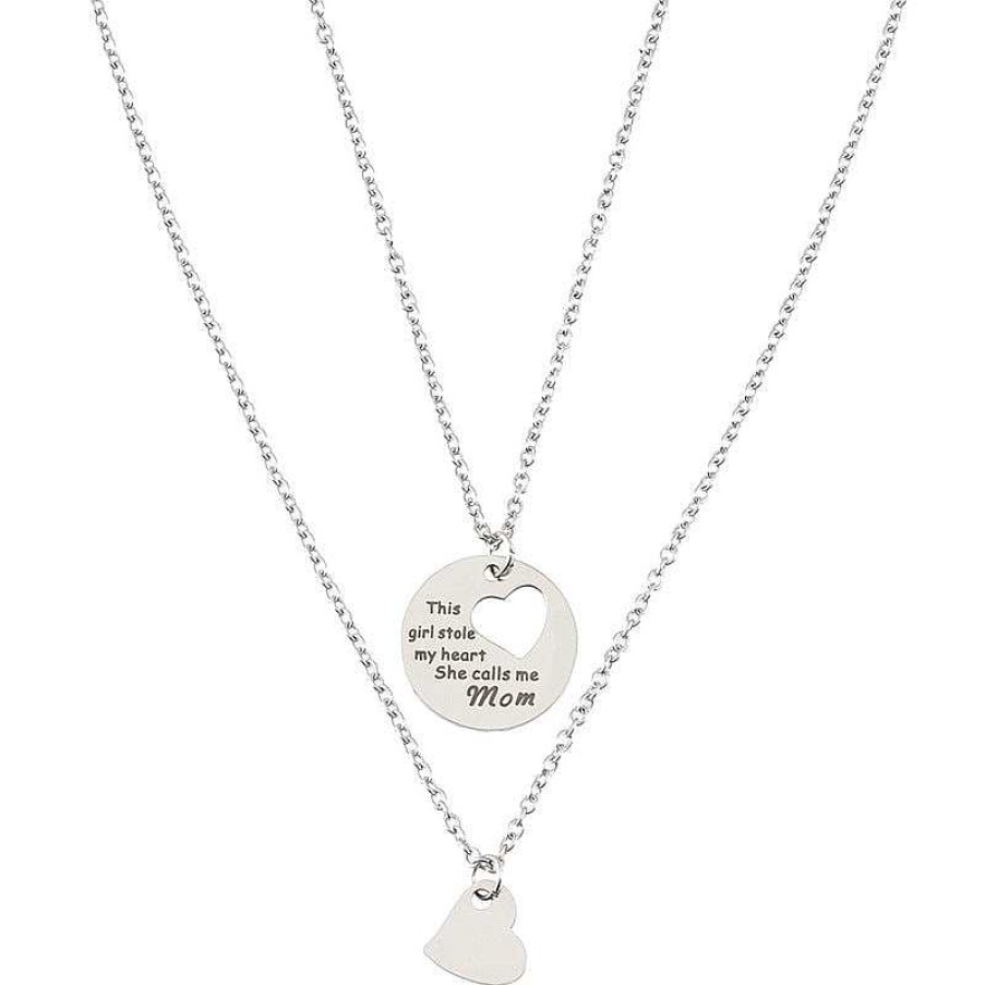 Necklaces Salty | Love You Mom Unity Necklace (2 Necklaces)