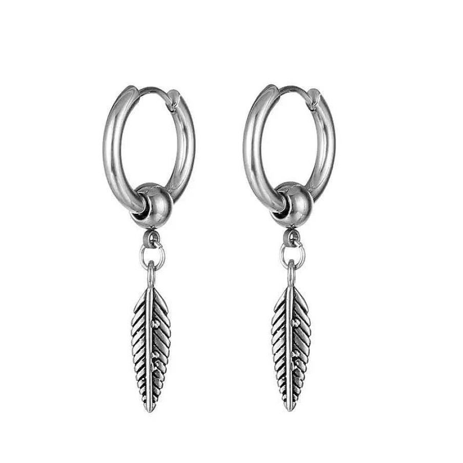 Mens Earrings Salty | Feather Earrings (1 Side)