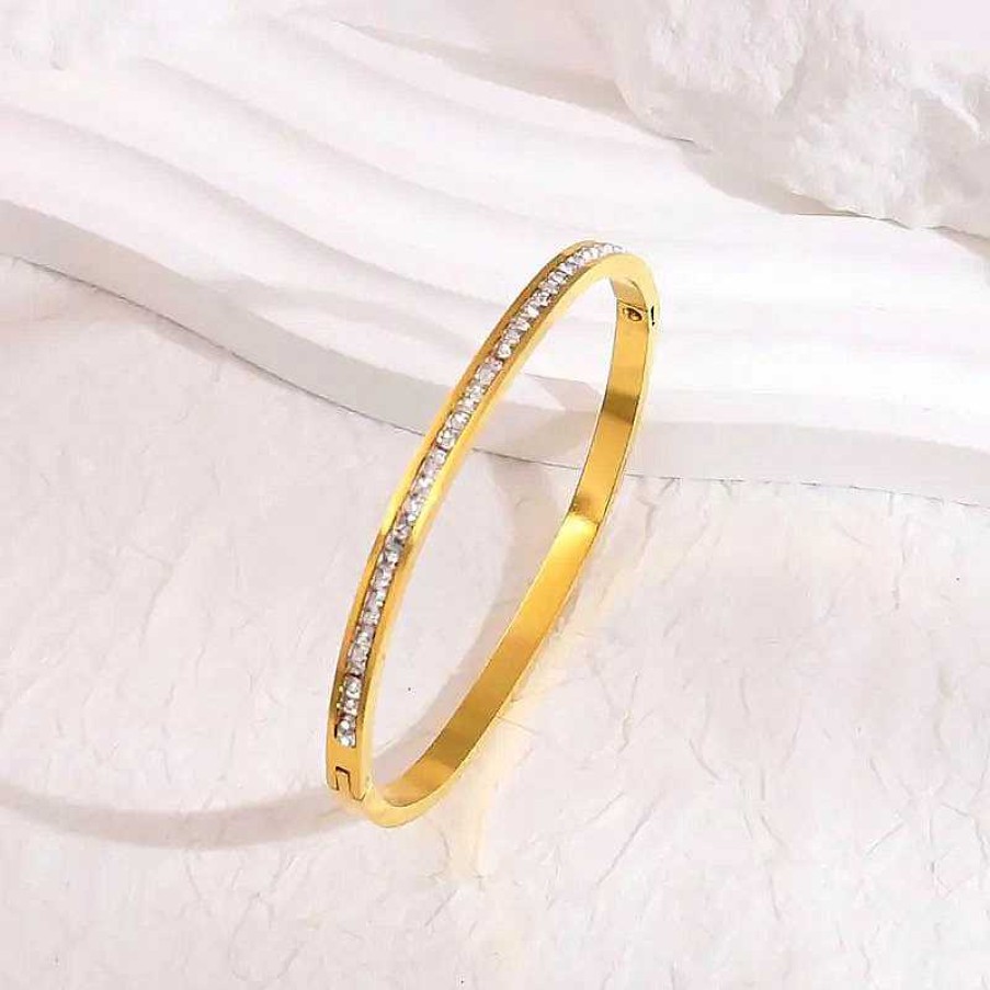 Bracelets Salty | Glamour White Diamond Armlet