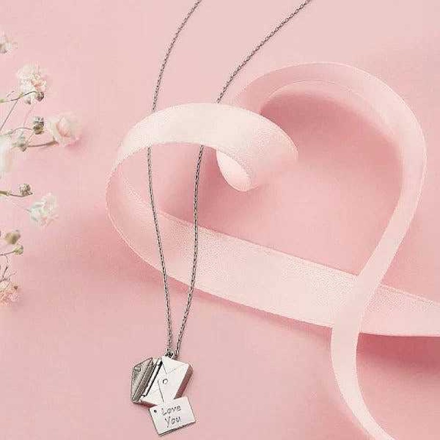 Necklaces Salty | Love Letter Necklace - Silver